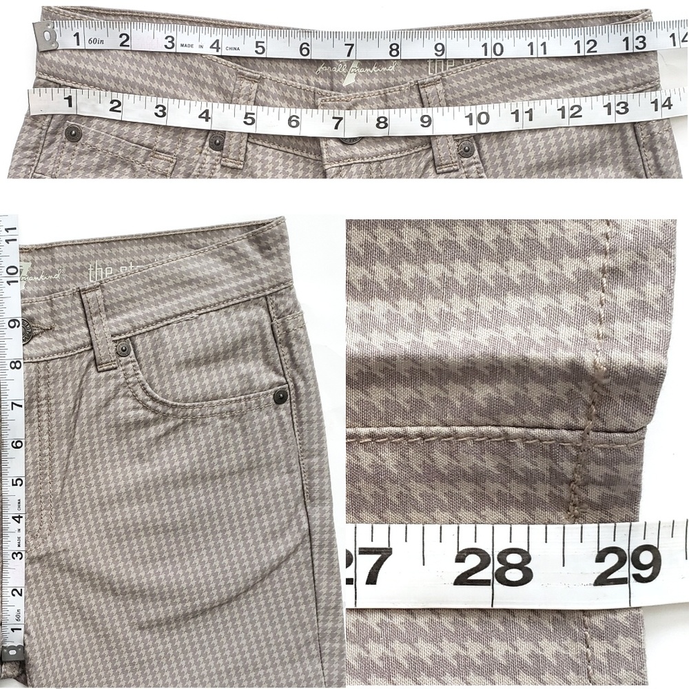 7FAM jeans Girl's 12 houndstooth straight leg D5 - Picture 6 of 6